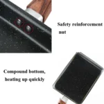 JBY-6658 Small Frying Pan Tamagoyaki Pan Maifanshi Non-Stick Frying Pan Square Omelette Pan,Size: - Image 6