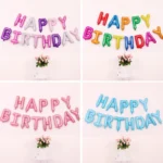 2 PCS 16 Inch Happy Birthday Letter Aluminum Film Balloon Birthday Party Decoration Specification： - Image 5