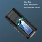 T11 2 In 1 USB Bluetooth 5.0 Transmitter And Receiver Audio Adapter With LCD Screen(Black) - Image 2