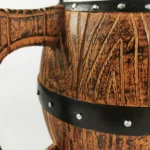 Stainless Steel Wooden Barrel Beer Mug Large Capacity Wine Barrel Cup Personalized Bar Supplies - Image 5