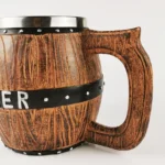 Stainless Steel Wooden Barrel Beer Mug Large Capacity Wine Barrel Cup Personalized Bar Supplies - Image 6
