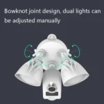 LC1C Garden Lamp Floodlight Camera Outdoor Home Monitor Night Vision Waterproof Family Surveillance Camera, CN Plug - Image 2