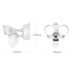 LC1C Garden Lamp Floodlight Camera Outdoor Home Monitor Night Vision Waterproof Family Surveillance Camera, CN Plug - Image 3