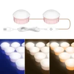 Cosmetic Room Bathroom Mirror Front Light USB Three-Color Dimming Light