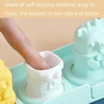 Silicone Cartoon Ice Cream Mold With Cover Easy Demoulding Home-Made Popsicle Mould, Random Color Delivery - Image 5