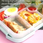 XINGCHENG XC-451 Microwave Student Lunch Box Plastic Compartment Portable Lunch Box - Image 5