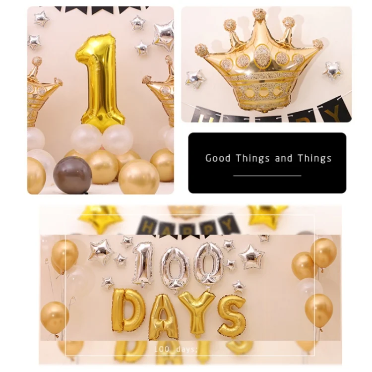 TBD0572615301_B2.webp Black Gold Birthday Party Balloon Pull Flag Set - Image 3