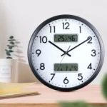 13 Inch Dual-screen LED Display Wall Clock Living Room Temperature And Humidity Calendar Multi-function Clock - Image 2