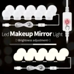 3 Color Temperature Mirror Front Lamp USB Simple Bathroom Makeup Light Bulbs - Image 4