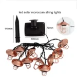 Solar Outdoor Corridor Light String IP65 Iron Festival Decoration String Lights - Image 3