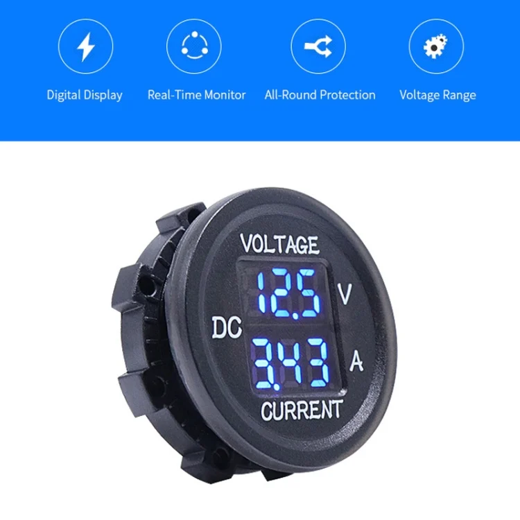 TBD0573269501_B6.webp 2 In 1 Modified Car Double Digital Voltage Current Table Measuring Instrument - Image 7