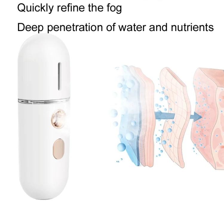 TBD0573272002_B3.webp Portable Rechargeable Water Replenishing Device Beauty Humidifying Sprayer, Colour: No. 4 White - Image 4