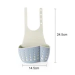 Kitchen Sponge Drain Holder Wheat Fiber Storage Rack Basket Wash Cloth Toilet Soap Shelf Organizer - Image 3