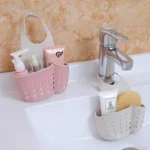 Kitchen Sponge Drain Holder Wheat Fiber Storage Rack Basket Wash Cloth Toilet Soap Shelf Organizer - Image 6