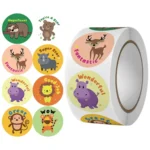 2 PCS Kindergarten Children Cartoon Animal Stickers Gift Packaging Bag Sealing Stickers