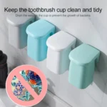 Magnetic Suction Mouthwash Cup Wall-mounted Toothbrush Rack Simple Home Couple Set Dental Cylinder - Image 5