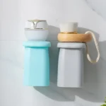 Magnetic Suction Mouthwash Cup Wall-mounted Toothbrush Rack Simple Home Couple Set Dental Cylinder - Image 9