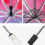 Illustrator Tri-Folding Umbrella Titanium Silver Glue Anti-Ultraviolet Folding Umbrella - Image 3