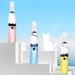 Small Fresh Three-Fold Automatic Black Rubber Sunscreen Umbrella Cartoon Cat Sunny Rain Umbrella - Image 2