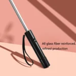 9033 Sun and Rain Dual-purpose Umbrella Multi-function Fan Titanium Silver Glue Sunscreen and UV Protection Long Handle Umbrella - Image 3