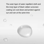 9033 Sun and Rain Dual-purpose Umbrella Multi-function Fan Titanium Silver Glue Sunscreen and UV Protection Long Handle Umbrella - Image 5