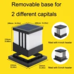 Solar Outdoor Waterproof Column Head Lamp Courtyard Landscape Lamp - Image 3