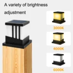 Solar Outdoor Waterproof Column Head Lamp Courtyard Landscape Lamp - Image 4