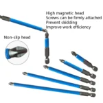 7PCS/set PH2 Strong Magnetic Hand Drill Screwdriver Mouth Anti-Slip Screwdriver Bit - Image 3