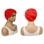 Ladies Short Hair Wig Retro Water Wave Curly Wig - Image 4