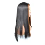 Women Medium Haircut Bleaching And Dyeing Long Straight Wigs - Image 4