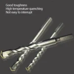 2pcs Hand Electric Drill Shock Drill Wall Mix Soil Cement Wall Construction Drill Bit, Model: 3x66mm Round Handle - Image 4