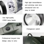 YAGE YG-5710 5W LED Waterproof Glare Flashlight Outdoor Rechargeable Lighting Portable Lamp, CN Plug - Image 4