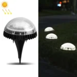 8 LEDs Solar Circular Underground Light Outdoor Waterproof Lawn Stair Light, Light Color: