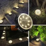 8 LEDs Solar Circular Underground Light Outdoor Waterproof Lawn Stair Light, Light Color: - Image 4
