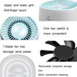 YAGE Household Indoor Mosquito Killer Lamp Silent Physical Fly Killer and Mosquito Repellent - Image 3
