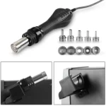 SUGON Hot Air Rework Station LED Display Temperature Adjustable Soldering Station With 5 Nozzles, EU Plug - Image 4