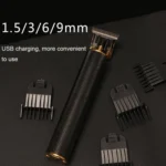 Hollow T-Shaped Steel Head Hair Trimmer USB Charging Carving Electric Hair Clipper - Image 5