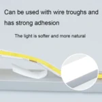 1m 24V 320 Beads 12W 8mm Wide COB Adhesive Decorative LED Light Strip - Image 9