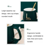 Constant Temperature Heating Smart Ceramic Coffee Cup Set - Image 4