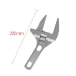 Aluminum Adjustable Large Opening Bathroom Wrench Hardware Tools - Image 2