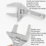 Aluminum Adjustable Large Opening Bathroom Wrench Hardware Tools - Image 4