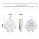 2 PCS HYC-09 Dog Paw Bluetooth Anti-Lost Device Pet Tracking Locator Keychain Smart Search Two-Way Alarm - Image 4
