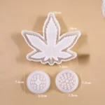 DIY Crystal Epoxy Mold Maple Leaf Ashtray Tooth Grinding Cigarette Grinding Combination Silicone Mold - Image 2