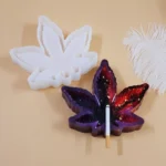 DIY Crystal Epoxy Mold Maple Leaf Ashtray Tooth Grinding Cigarette Grinding Combination Silicone Mold - Image 5
