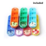 Notebook-Style 28-Compartment Portable Pill Box&Leather Bag - Image 4