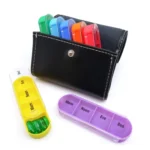 Notebook-Style 28-Compartment Portable Pill Box&Leather Bag - Image 5
