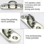 316 Stainless Steel Oval Boat Plate Seat Hand Rowing Boat Fixed Seat Accessories - Image 5