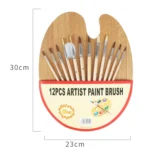 Bristle And Horsehair Hand-Painted Paint Pen Log Brush Set - Image 3