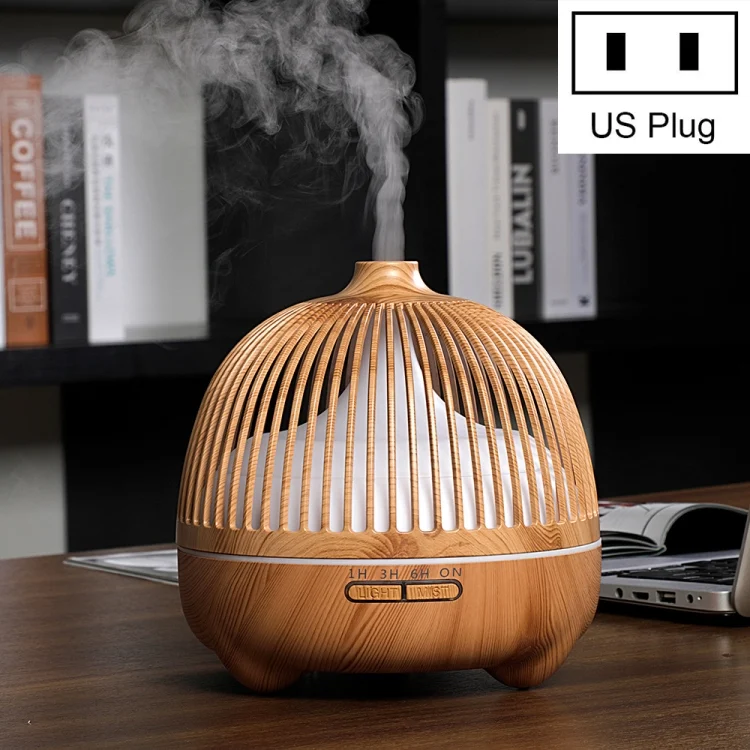 TBD0581407201A.webp Bird Cage Wood Graphic Aromatherapy Machine Ultrasonic Smart Home Colorful Night Light Hollow Humidifier - Image 1