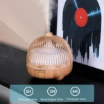 Bird Cage Wood Graphic Aromatherapy Machine Ultrasonic Smart Home Colorful Night Light Hollow Humidifier - Image 3